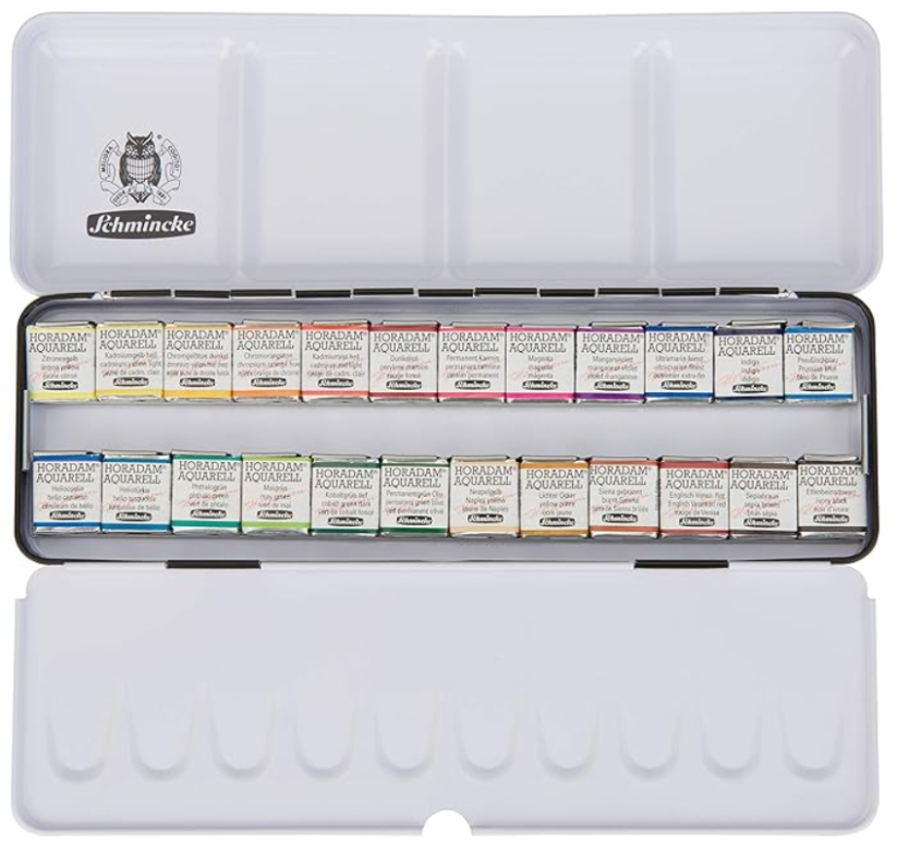 Schmincke Horadam Aquarell Color box with 24 best